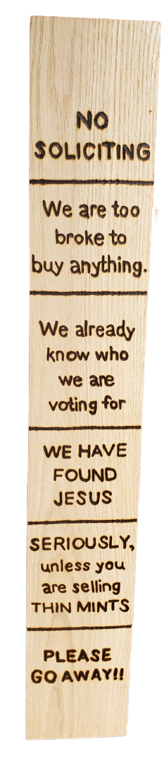 no soliciting